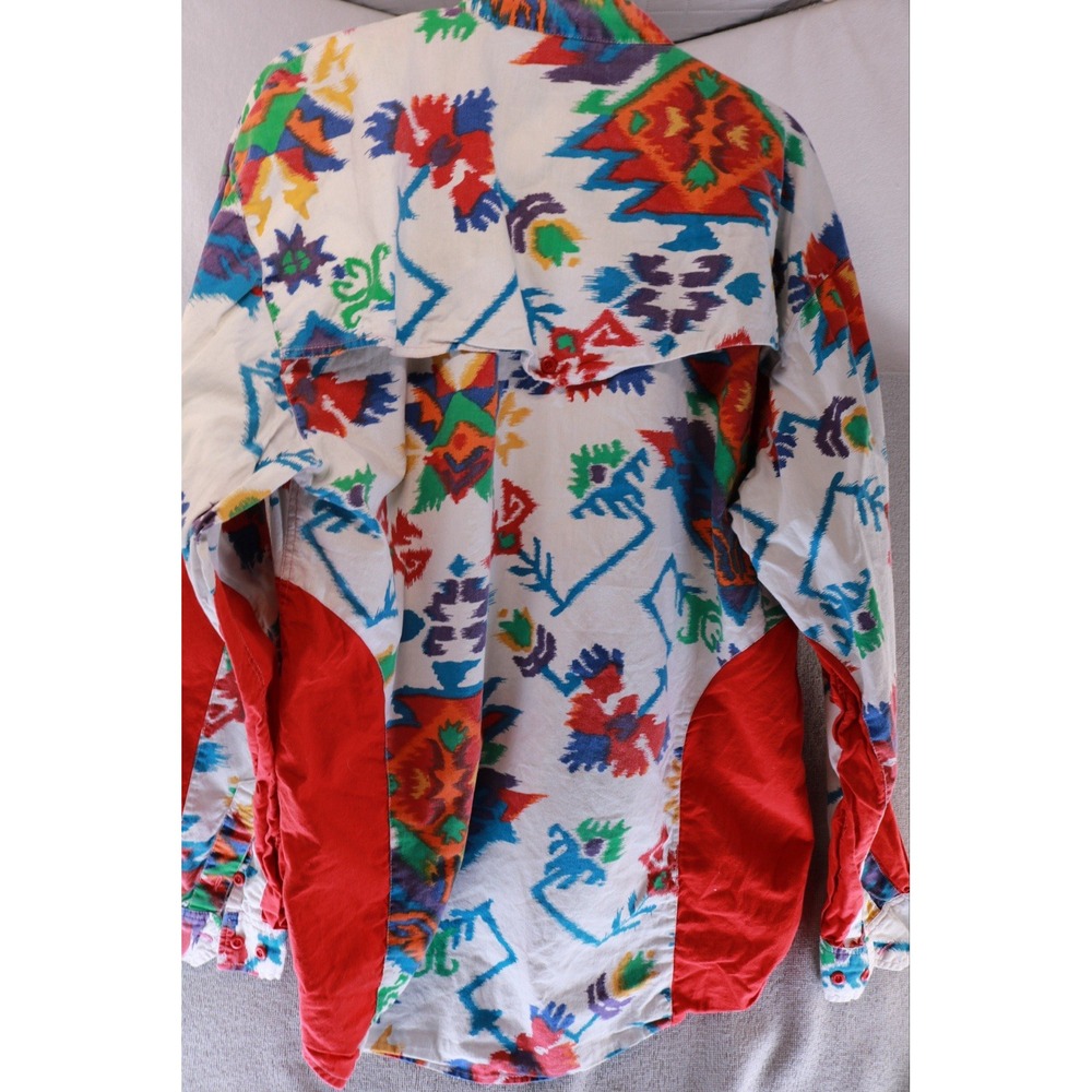 Saddlebrook Western Shirt Mens XL Southwestern Aztec Print Cotton Button Front - Picture 16 of 16